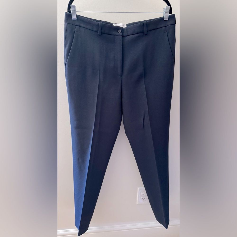 Michael Kors Collection Samantha Pleated Straight Leg Maritime Trouser Pants 12